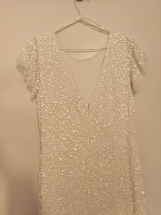 Vestido blanco lentejuelas