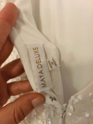 Vestido blanco lentejuelas