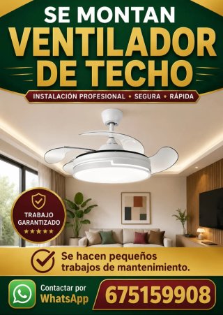 Instalador de Ventiladores de Techo