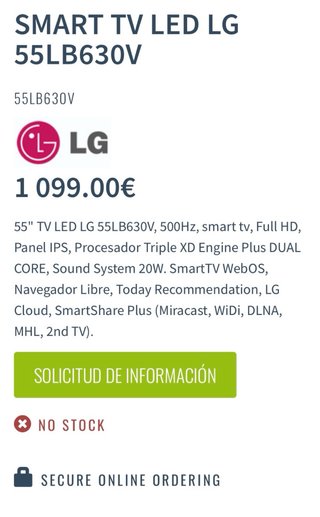 Smart TV LG 55LB630V