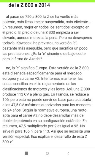 Kawasaki Z800 Negra limitada para carnet A2