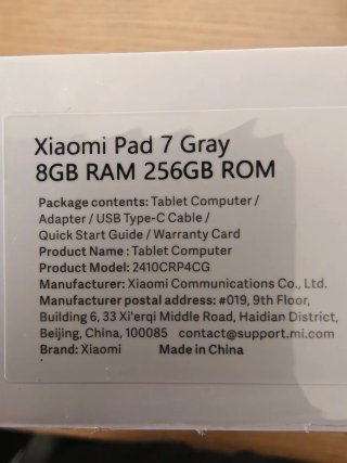 Tablet Xiaomi Pad 7