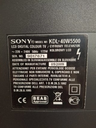 TV Sony Bravia KDL-40W5500