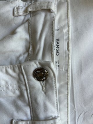 Pantalón Mango elástico blanco