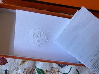 Caja pañuelo Hermes naranja