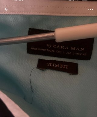 Camisa de caballero azul