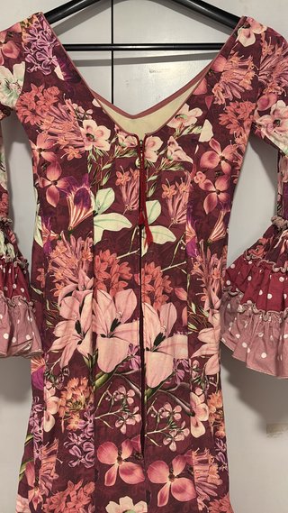 Vestido de flamenca estampado floral