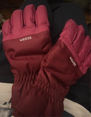 Guantes Wedze Rosa y Rojo