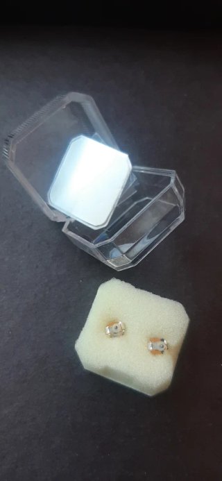 Pendientes Cruz Brillantes Plata