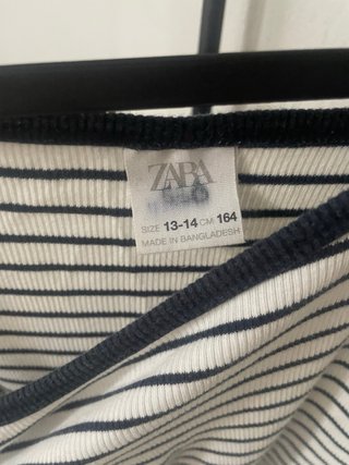 Top Zara tirantes rayas azul marino