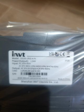 Variador de frecuencia INVT 1.5kw