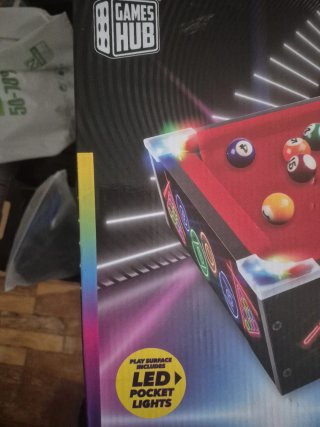 Juego de mesa de billar con luces LED