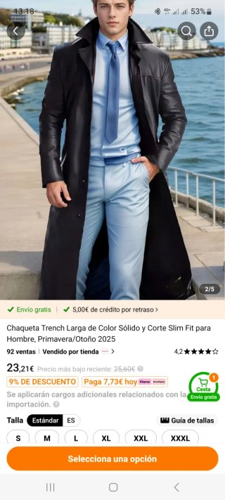 Abrigo chico polipiel negro y azul nuevo