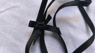 Sujetador negro encaje floral