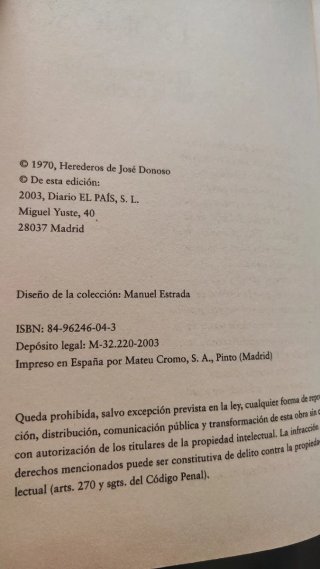 3x2 El obsceno pájaro de la noche