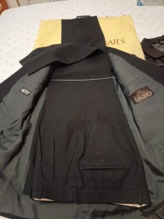 Traje Lana Virgen Milano Trajes Gris