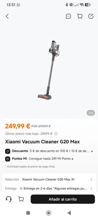 Urgente! Aspiradora Xiaomi G20