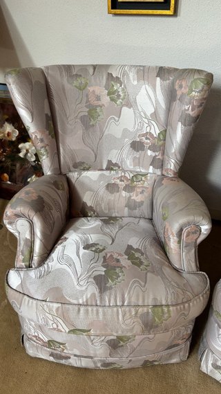 Juego 2 butacas vintage floral