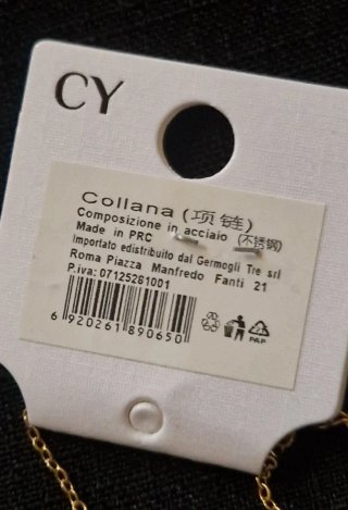 Collana donna con ciondolo a forma di campanella