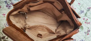 Bolso piel marrón Adolfo Domínguez