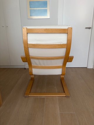 Sillón Poäng Ikea en Roble con tapicería clara
