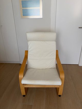 Sillón Poäng Ikea en Roble con tapicería clara