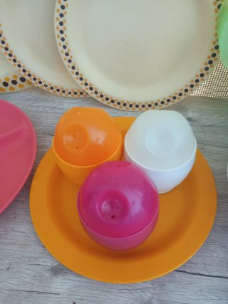 Lote Vajilla y Vasos Camping