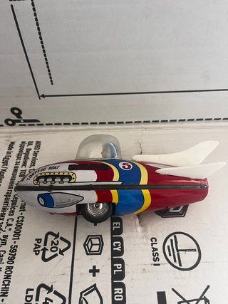 Juguete Vintage hojalata Cosmic Torpedo Boat 5