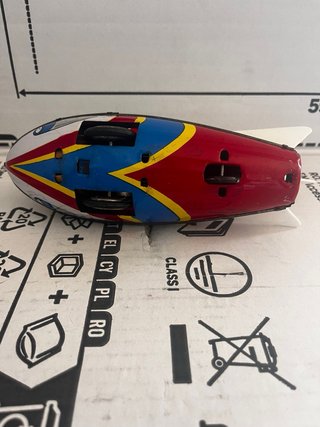 Juguete Vintage hojalata Cosmic Torpedo Boat 5