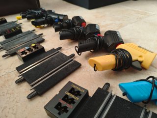 LOTE Scalextric: Mandos, contador, transformador