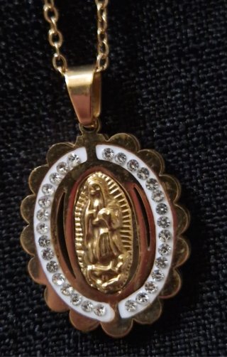 Collana donna con ciondolo Vergine Maria