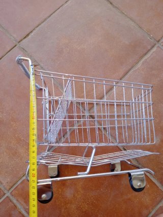 Minicarrito de la compra decorativo metal