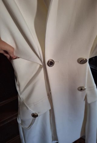 Mono Morgan blanco con falda pantalón