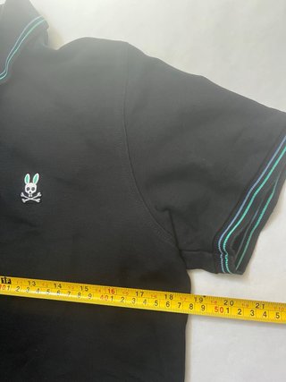 Polo Psycho Bunny Negro XS etiquetas autenticidad