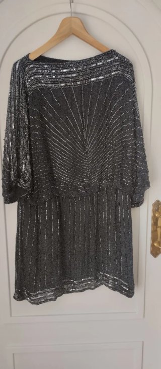 Vestido fiesta negro lentejuelas