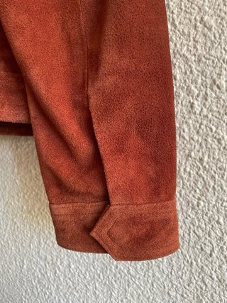 Chaqueta Cuero Ante Camarón Talla M