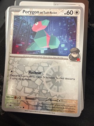 Carta Pokémon Porygon del Team Rocket 153/182