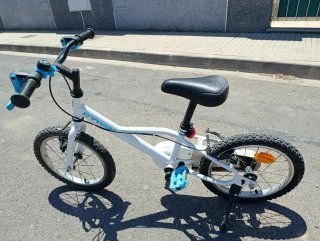 Bicicleta infantil Btwin blanca 16 pulgadas