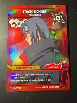 Carta Naruto Mythos TCG Itachi Uchiha 128/130 de segunda mano por