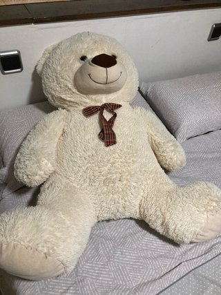 Oso de peluche blanco grande
