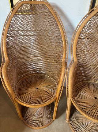 Sillones vintage de mimbre (Set de dos)