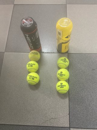 6 Pelotas de Pádel Head y Artengo