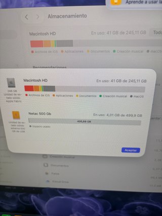 Mac Mini 4 + Dock con SSD 500GB .