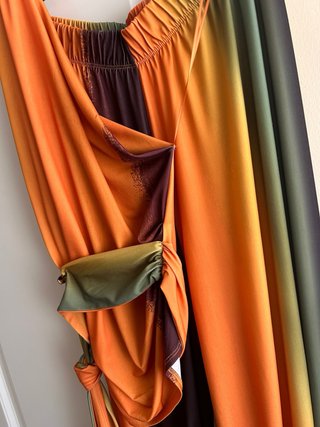 Conjunto Zara degradado naranja y verde