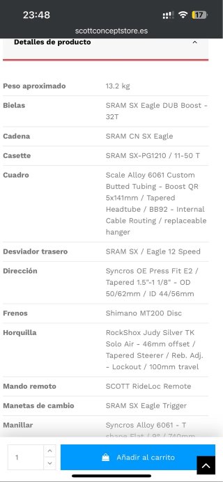 Bici Scott Scale 970 2021