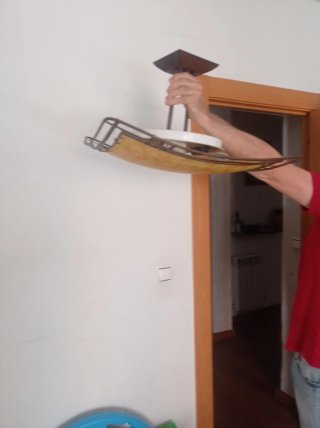 Lámpara de techo metal y vidrio cobre