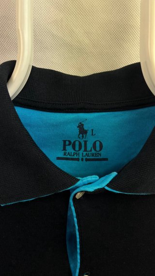 Polo Ralph Lauren - Polo Negro con Detalles Azul