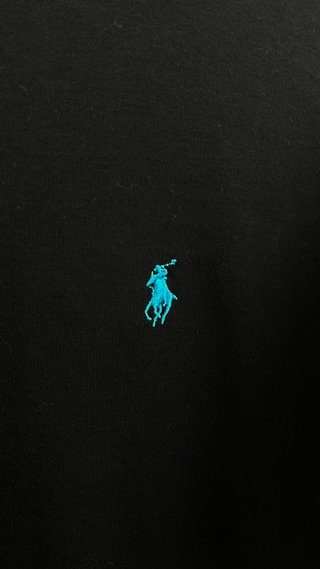 Polo Ralph Lauren - Polo Negro con Detalles Azul