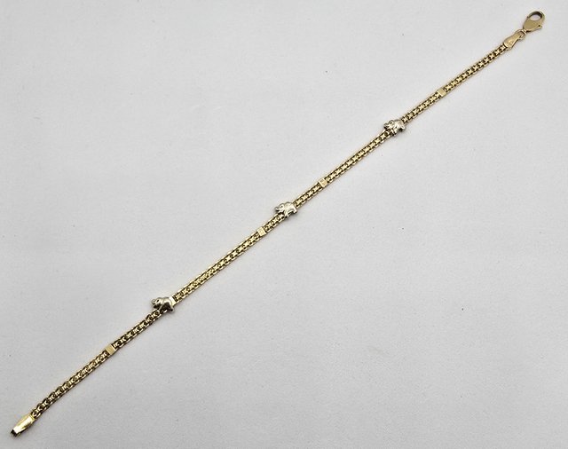 Pulsera de oro de 18k. Peso: 4.51gr.