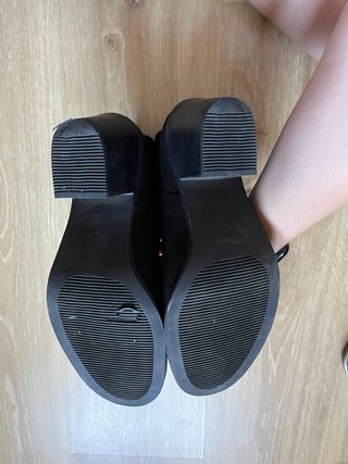 Botines Zara Negros Tacón Cremallera